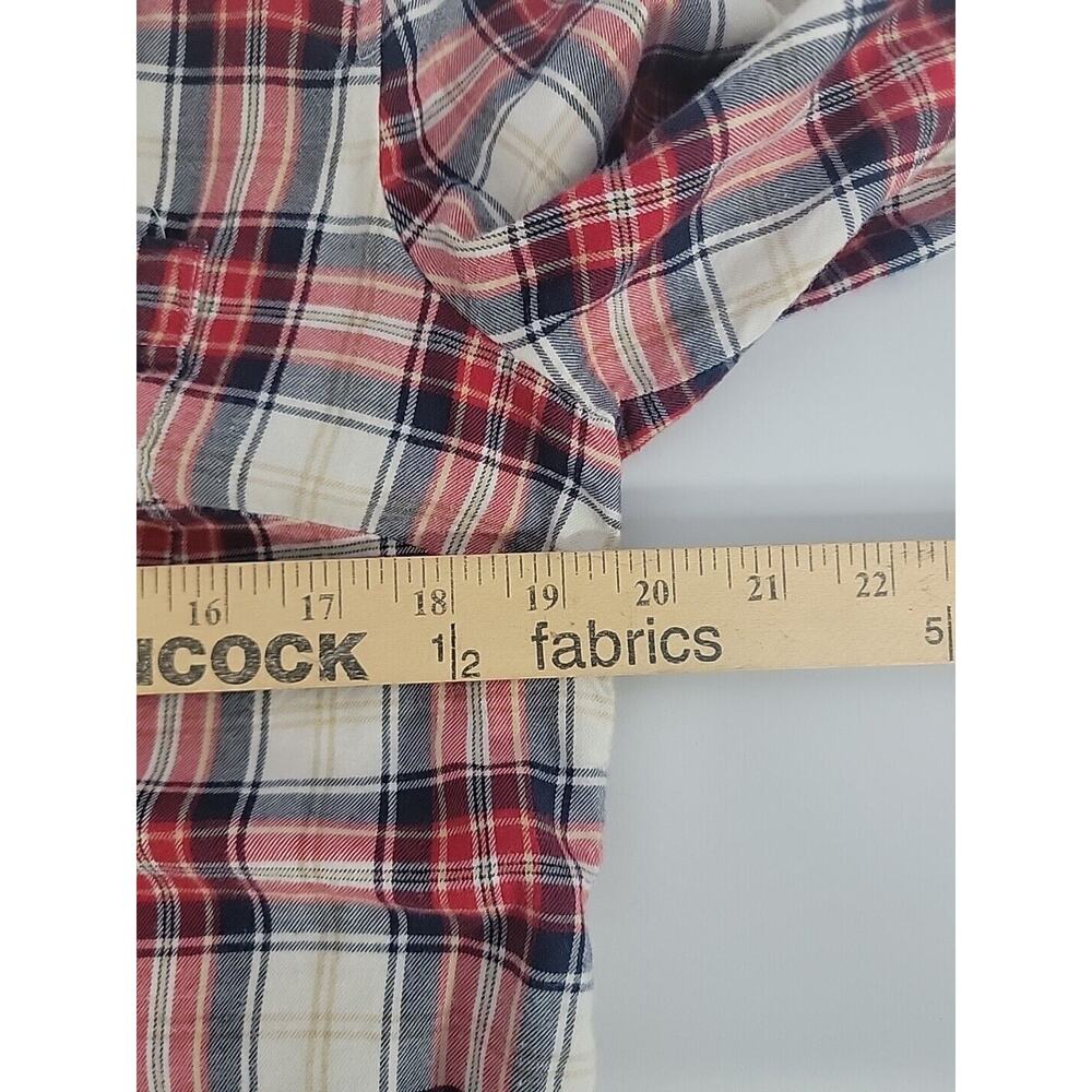 J.Crew‎ Women Red Blue Button-Down Flanned Plaid 100% Cotton Shirt Sz M EUC - Picture 8 of 8